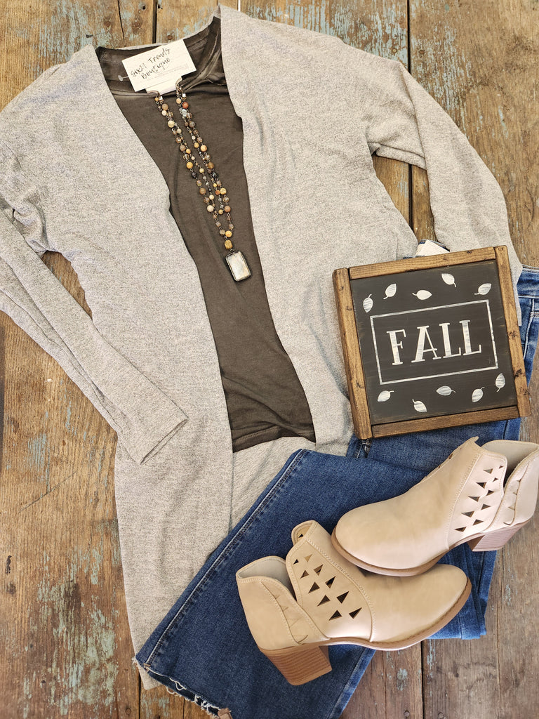 Gray lightweight Cardigan