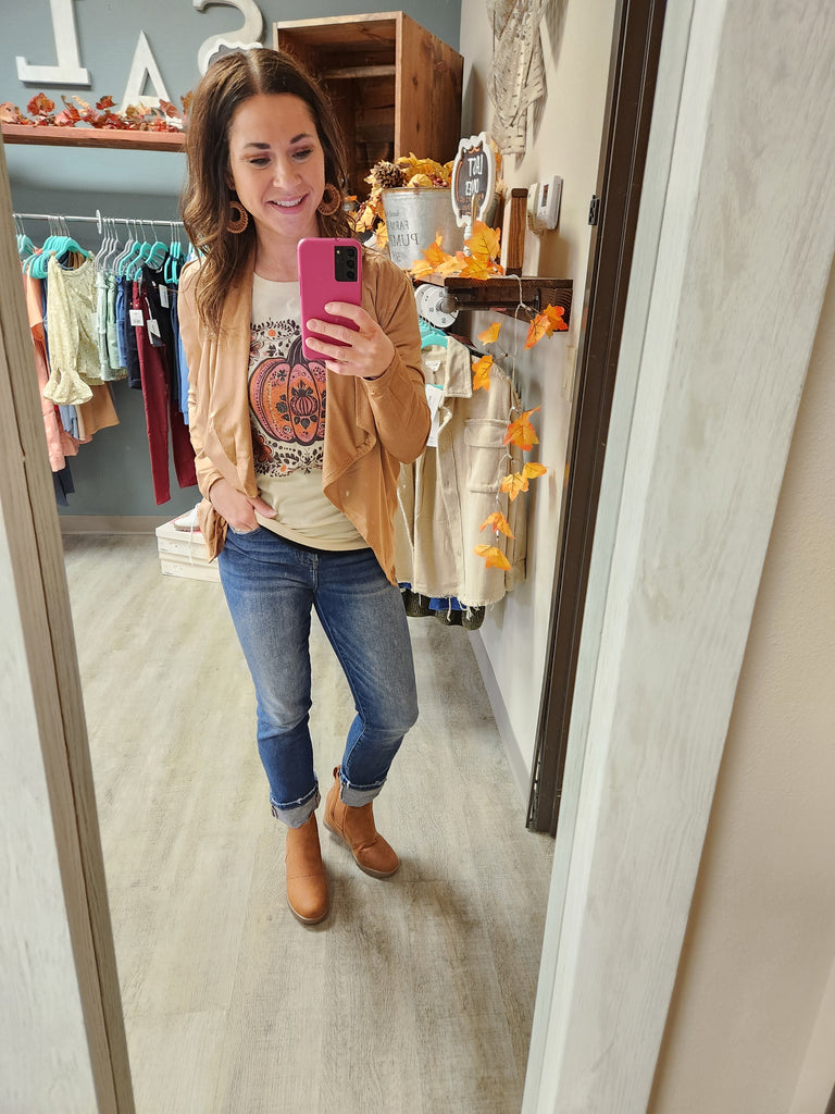 Boho Cream Pumpkin Tee