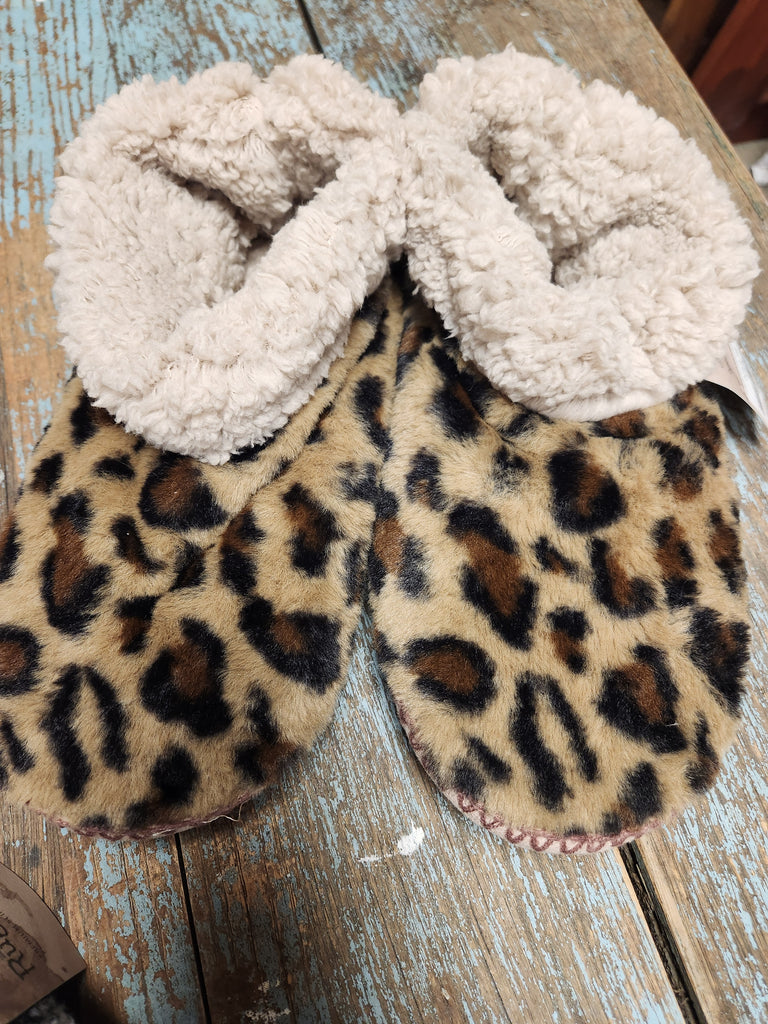 DOORBUSTER Cozy Leopard Print Slippers (L/XL Sizes 8-10)