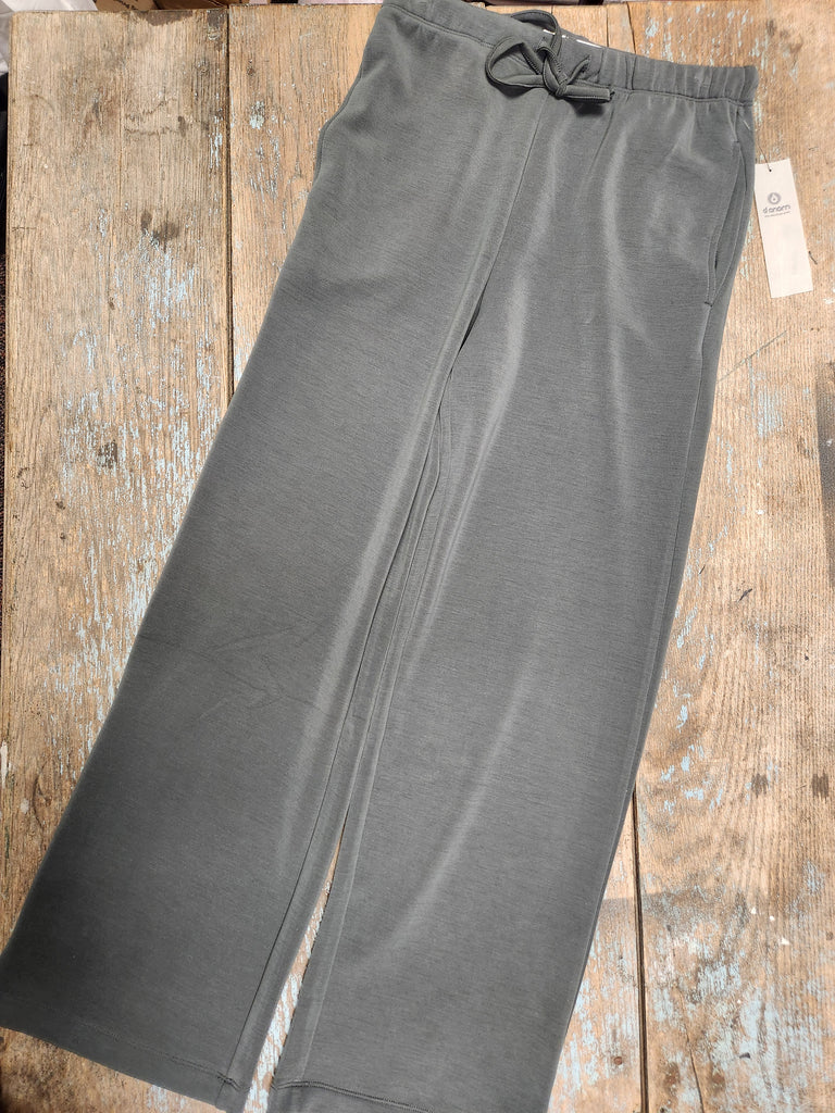 Ash Grey Simple Scuba Wide Leg Pant