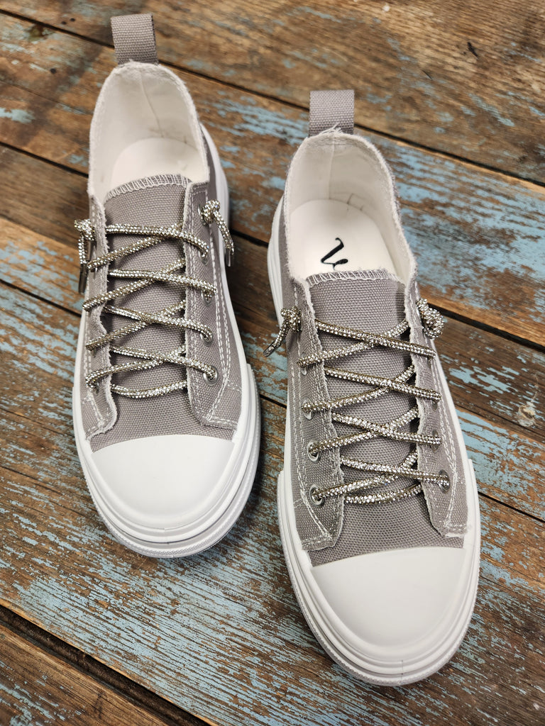 Grey Aman 2 Women's Lace Up Sneaker