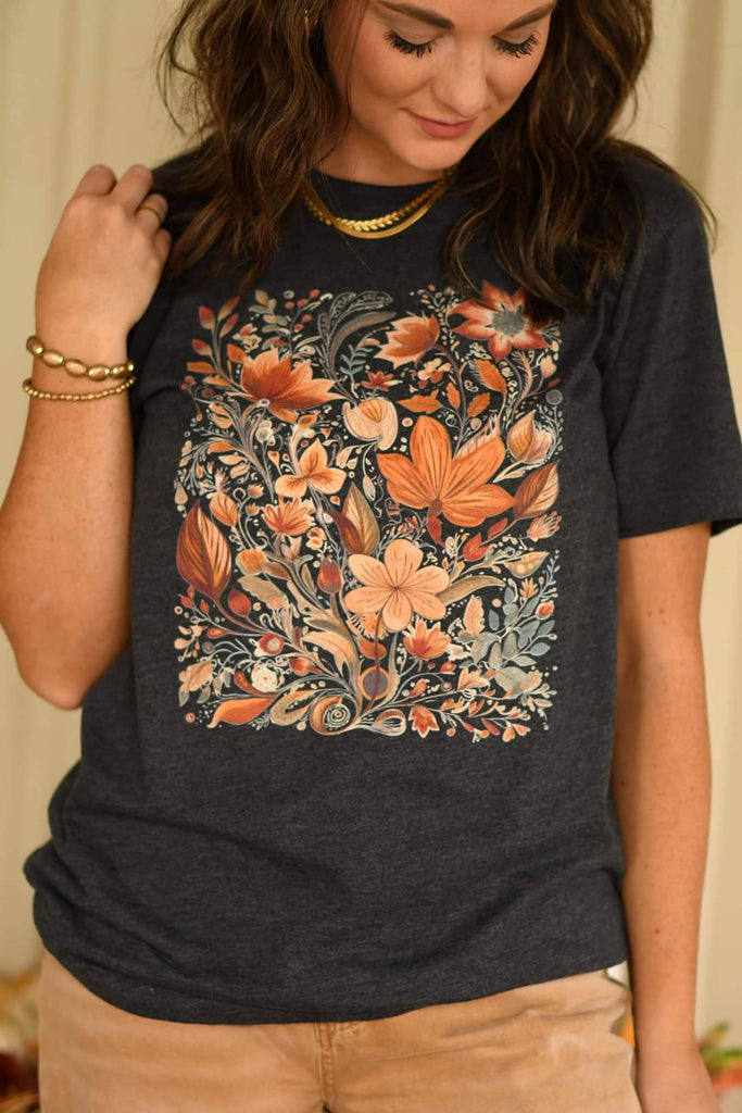 Fall Flowers Tee (Adult 2X-4X)