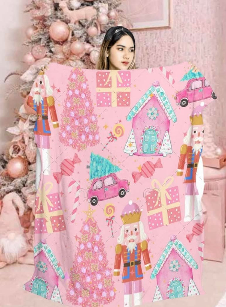 Pink Christmas Blanket