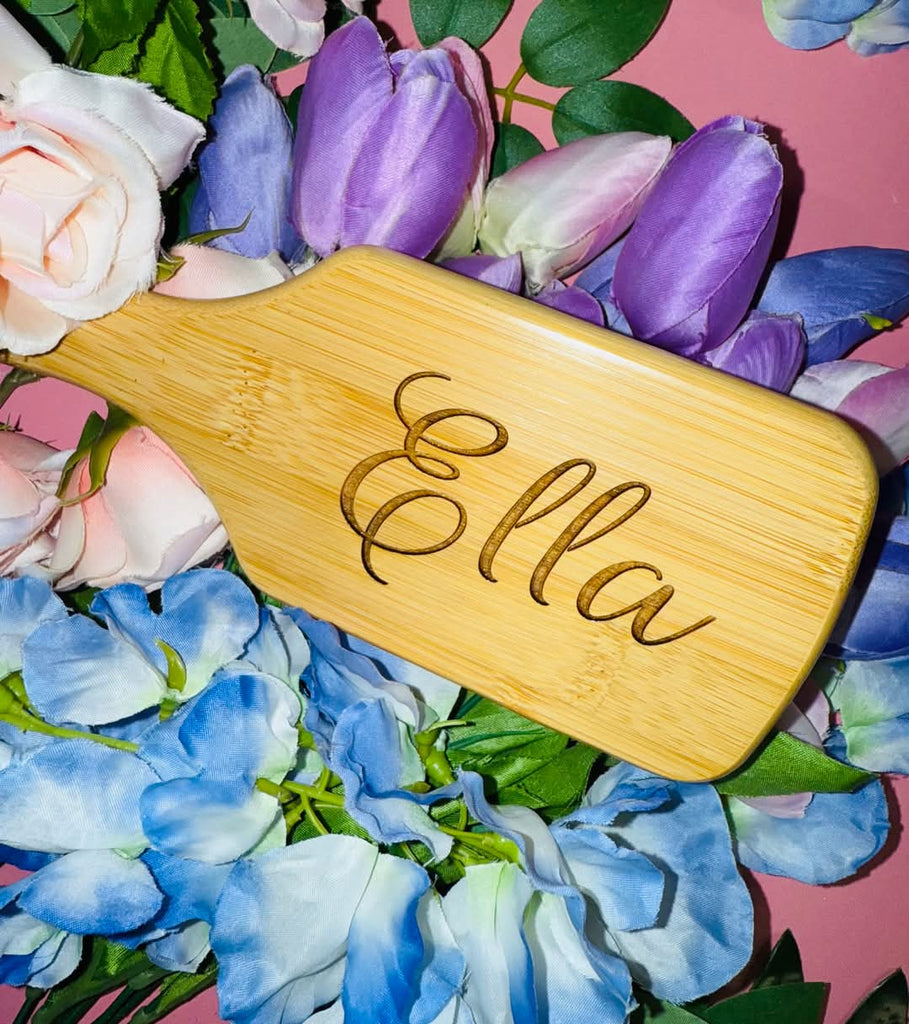 PRE-ORDER Custom Name Wooden Hairbrush