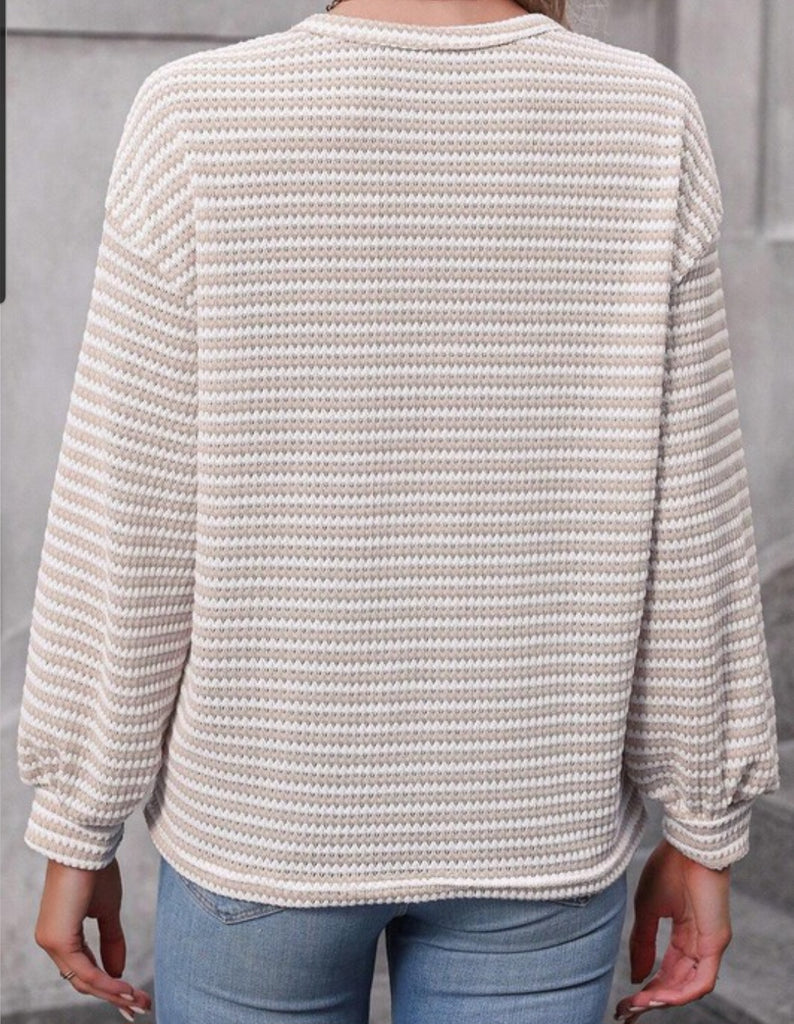 Khaki Striped Long Sleeve