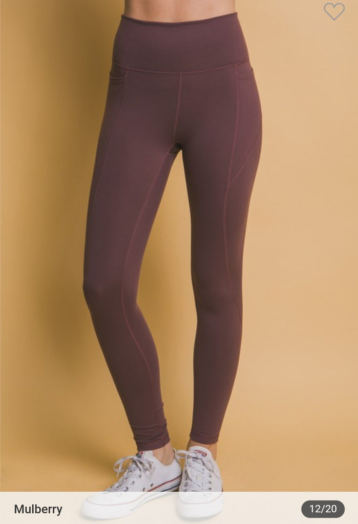 Full length leggings with side pocket (4 colors)