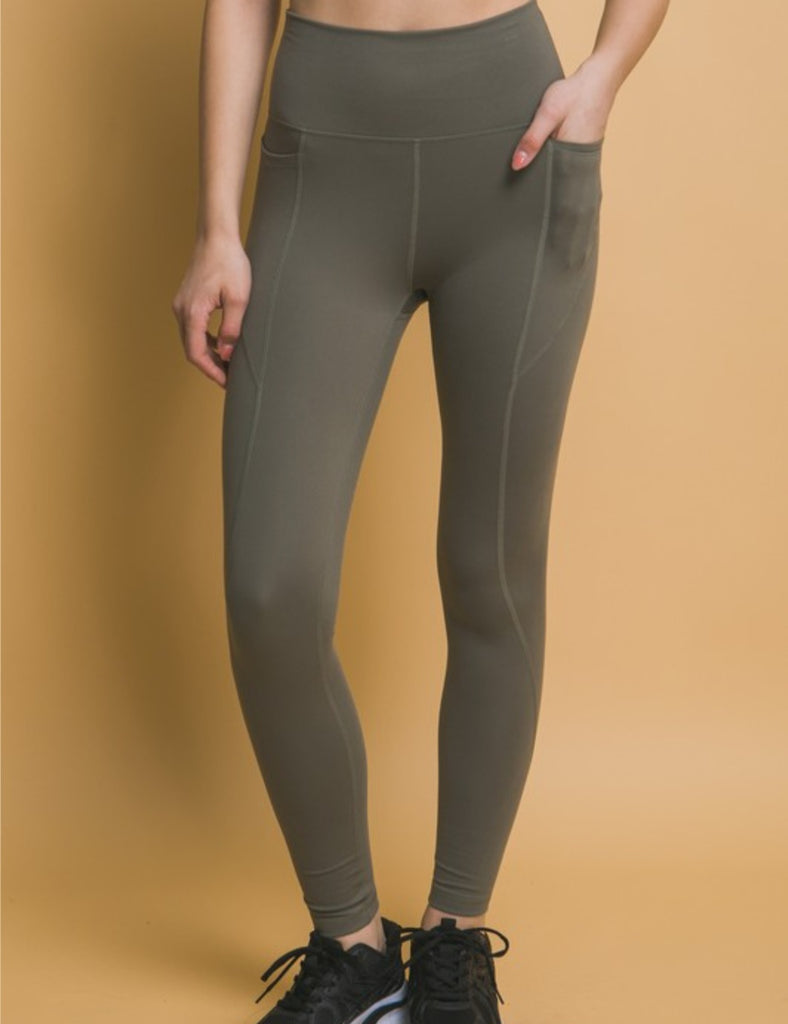 Full length leggings with side pocket (4 colors)