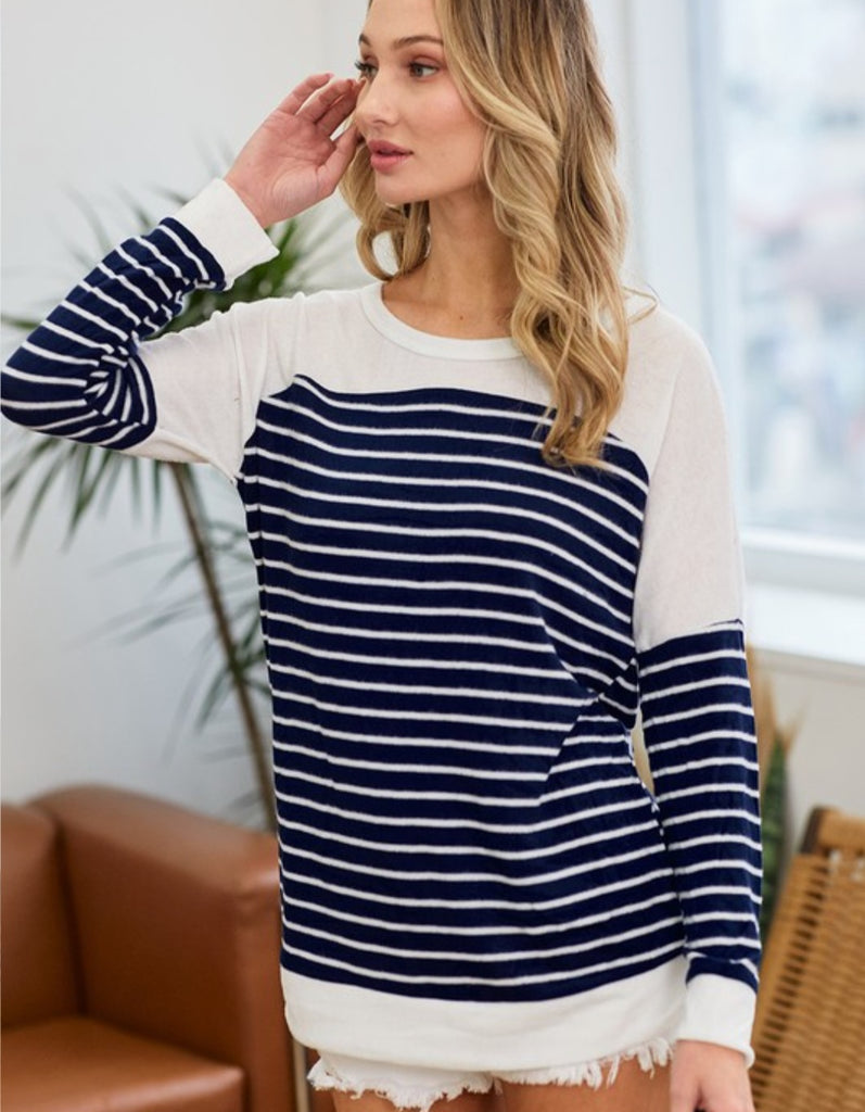 Brushed Stripes Top (2 colors)