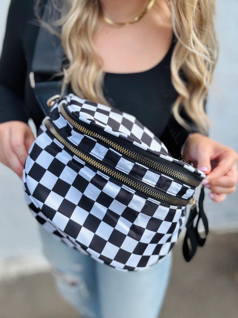 Checkered Nylon Bum Bag (2 colors)